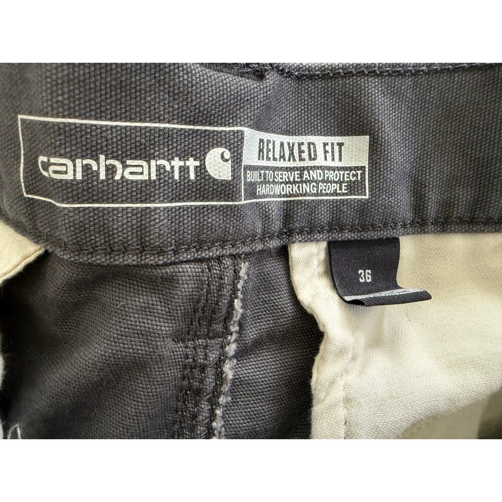 Carhartt Rugged Flex Relaxed Fit Canvas Cargo Work Shorts, Size 36 - Picture 3 of 6